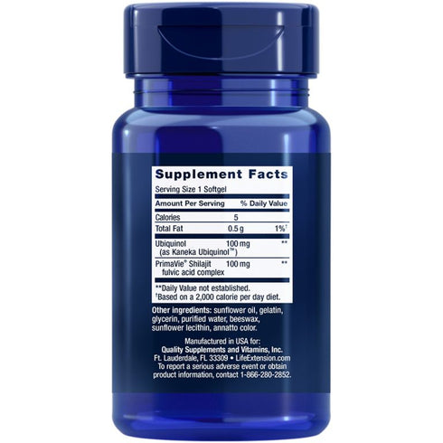 Super Ubiquinol 100mg CoQ10 with Enhanced Mitochondrial Support 60 Capsules-Life Extension-Matakana Pharmacy